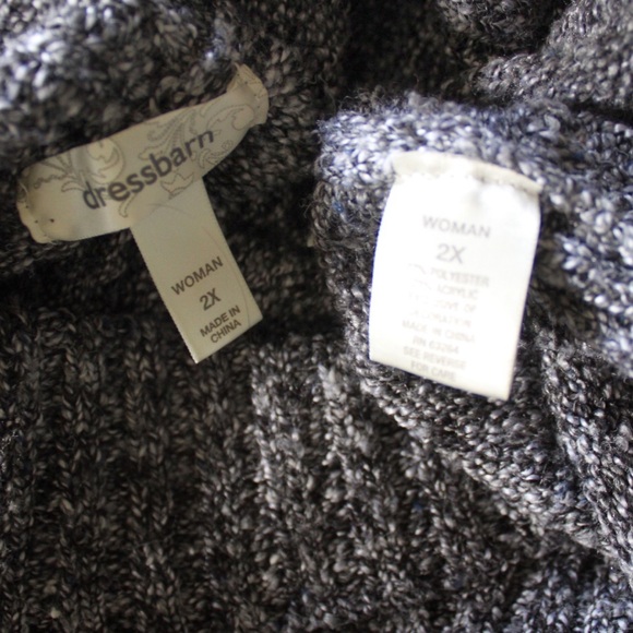 Dressbarn Layered Buckled Sweater Top 2X Preowned - Picture 6 of 6